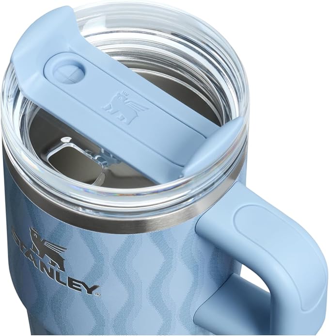 STANLEY Quencher H2.0 Tumbler with Handle and Straw 20 oz | Flowstate 3-Position Lid | Cup Holder Compatible for Travel | Insulated Stainless Steel Cup | BPA-Free | Slate Blue Drift