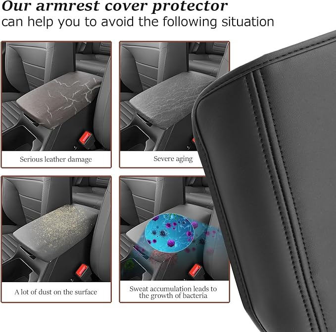 SKTU for 2026 Kia K4 Hatchback Center Console Cover for 2025 2026 Kia K4/ 2026+ Kia K4 Hatchback Armrest Cover Kia K4 2025 2026 Accessories Soft Console Cushion 2026 K4 Hatchback Seat Box Pad
