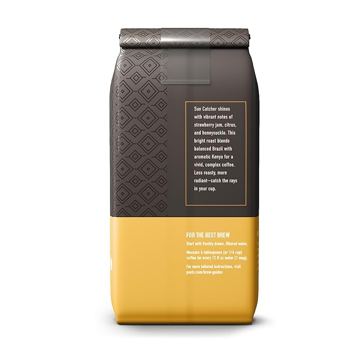 Peet's Coffee, Light Roast Ground Coffee, 100% Arabica Coffee - Sun Catcher Blend 10.5 Ounce Bag