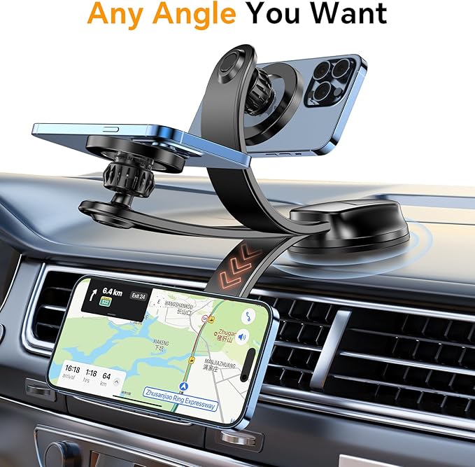 for Magsafe Car Mount【Super Suction】Phone Holders for Your Car Magnetic【Bendable Memory Alloy】Windshield Magnetic Phone Holder Car Accessories for iPhone 16 15 14 13 12 Pro Max Plus Magsafe Case