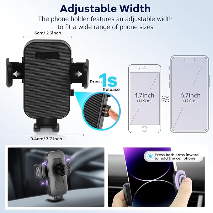 Car Phone Holder Fit for Mazda CX5 2021-2025 Accessories Dashboard Organizer with Cell Phone Mount 10.25-inch, Cell Phone Automobile Cradles Hands-Free 360 Degree Rotation
