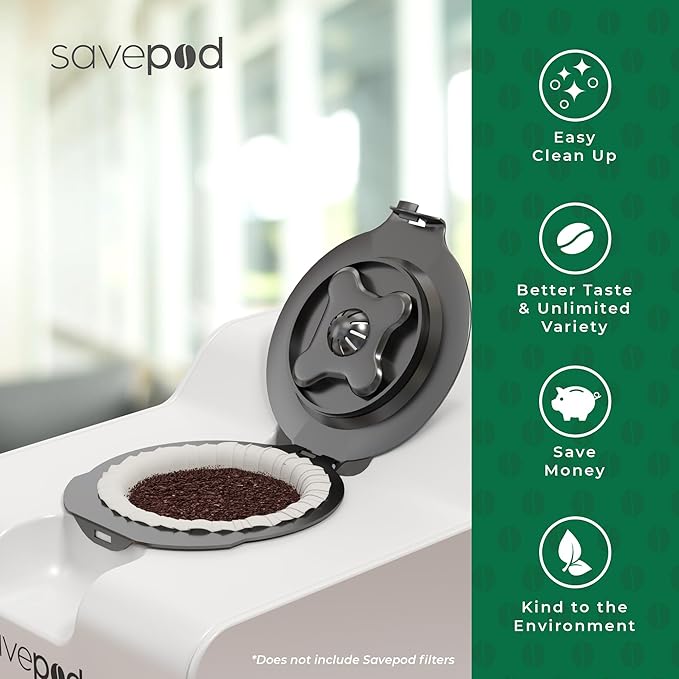 SavePod Universal Ring for Reusable Coffee Pods – Compatible with Keurig and K-Cup Brewers –Compatible Pod System with Sustainable Pod Ring – Reusable Coffee Pods (3-Pack)