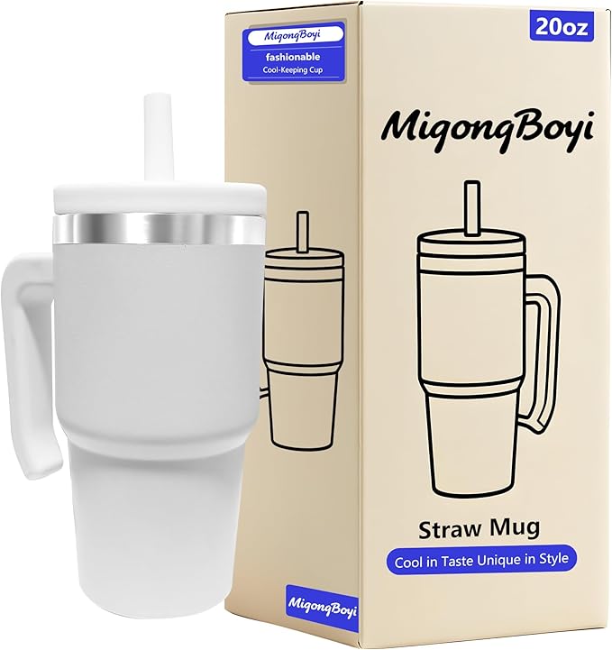 2PCS 20-OZ Insulated Water Bottle,Insulated Stainless Steel Tumbler,Reusable Cold Drink Thermos,BPA-Free, Double-Wall Stainless Steel Water Bottle (Body Color-Blind Boxs, 20, Fluid Ounces)