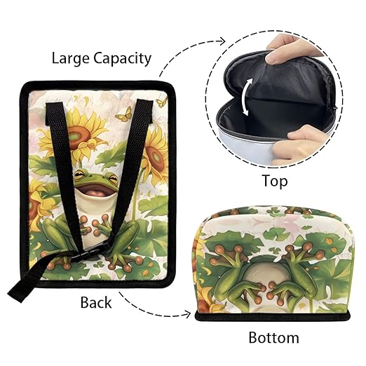 Cute Frog Car Trash Can Leak Proof Multipurpose Trash Bin for Car Easy Installation Cars Garbage Cans Fashion Auto Interior Fit for Automotive Truck SUV
