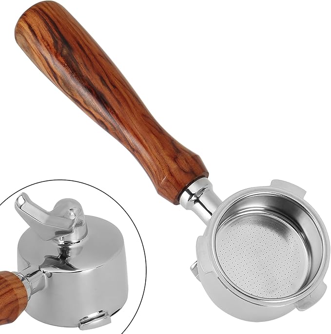 DIBTSA 51mm Espresso Portafilter Double Spouts 3 Ears Compatible with Dedica EC680, EC685 Espresso Machines