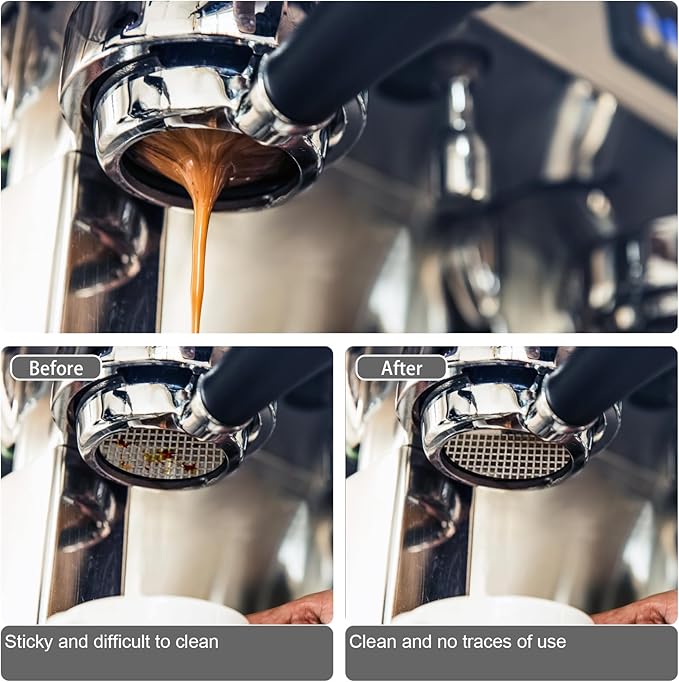 2pcs 53.5mm Espresso Screen Filter, 316 Stainless Steel Espresso Puck Screen 150μm Reusable Espresso Portafilter Puck Screen Sturdy Coffee Screen Filter Mesh for Espresso