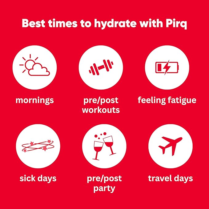 Pirq Hydration - Fruit Punch - Hydration Powder Packets | Electrolyte Drink Mix | Curcumin | B Vitamins | Zero Sugar | Keto Friendly | 10 Sticks