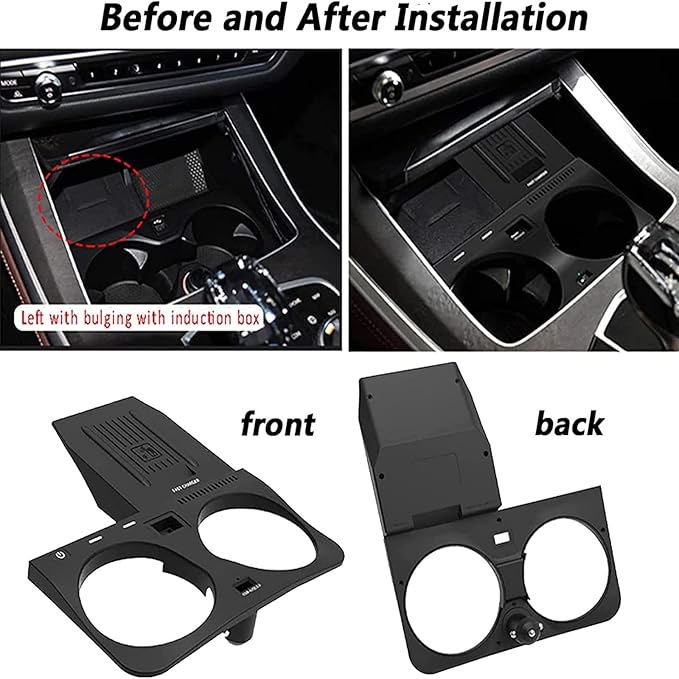 Wireless Car Charger for BMW X5 X6 X7 2019 2020 2021 2022 2023, 15W Fast Wireless Phone Charging Pad Support Original Car with NFC Center Console Wireless Charger