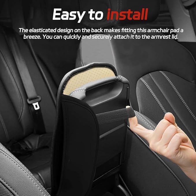 Car Center Console Cover for Jeep Compass 2017 2018 2019 2020 2021 2022 2023 2024 2025, PU Leather Auto Center Console Pad Car Armrest Cushion Car Interior Accessories,Black