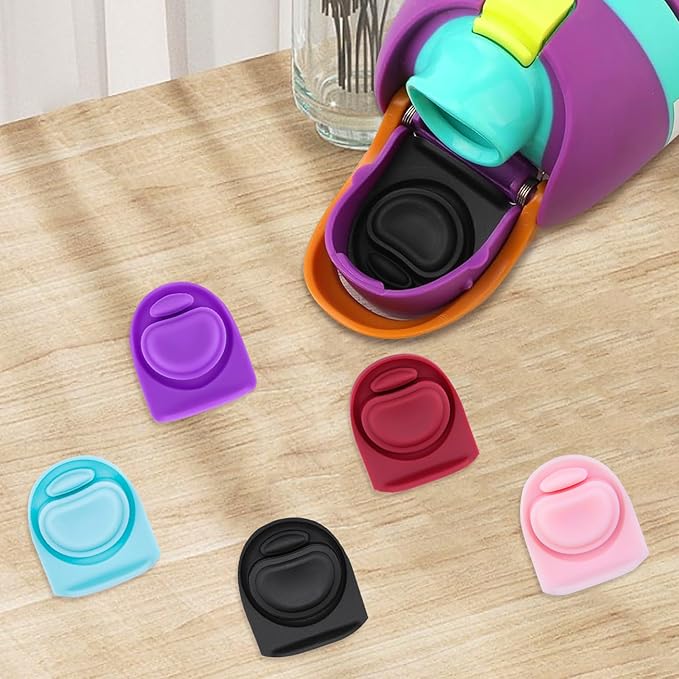 5 Pcs Replacement Seal Stopper Compatible with Owala FreeSip 16oz 32oz,Bottle Top Gasket Lid for Owala 16/19/24/32/40oz Seal Mouth Cap Silicone Stopper Parts Insert Accessories（5 colors 10）