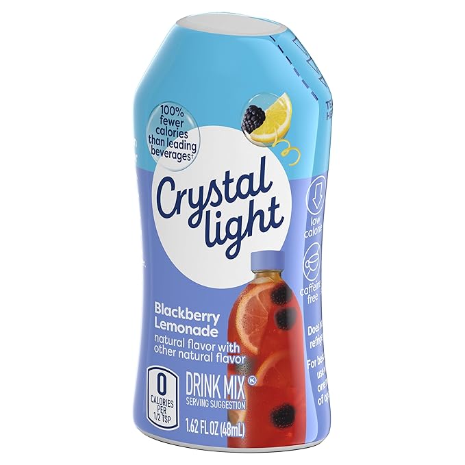 Crystal Light Liquid Blackberry Lemonade Water Enhancer, 1.62 OZ (Pack of 12)