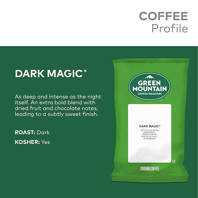 Green Mountain Coffee Roasters Dark Magic, Keurig Fractional Packs, 50 Count, 2.2 oz.