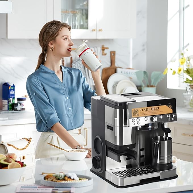 Makes the 30-pound Ninja Luxe Cafe Pro a Moving Coffee Maker | Japanese Precision, Premium Silicone Molding | Quick Espresso, Latte | Includes Sliding Mat for Ninja Luxe Cafe
