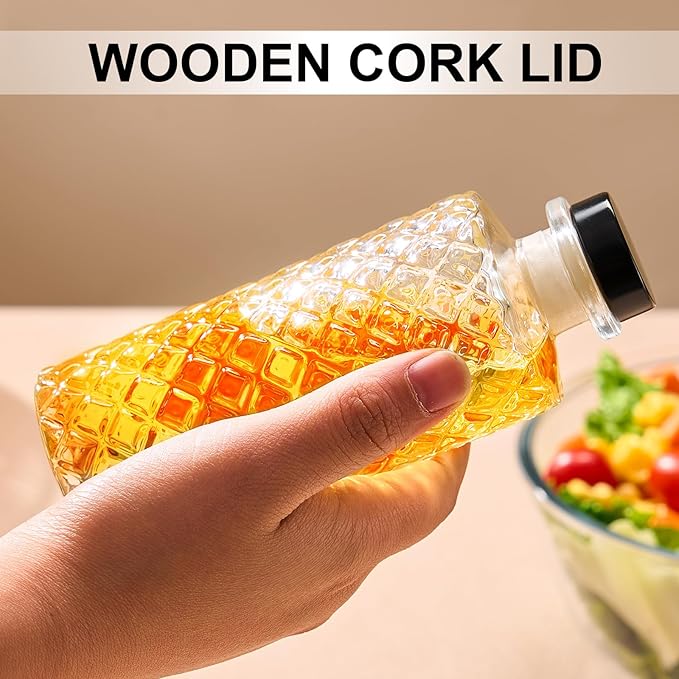 Glass Coffee Syrup Dispenser Bottles Set - 2 Pack, 5 OZ with Metal Pour Spouts and Labels, Perfect for Maple, Honey Syrup & Oil