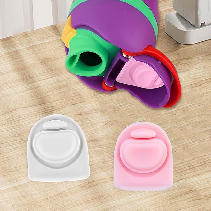 2 Pcs Replacement Rubber Seal Stopper Compatible with Owala FreeSip,Water Bottle Top Gasket Lid for Owala 16/19/24/32/40oz Seal Mouth Cap Silicone Stopper Parts Insert Accessories（White+Pink）
