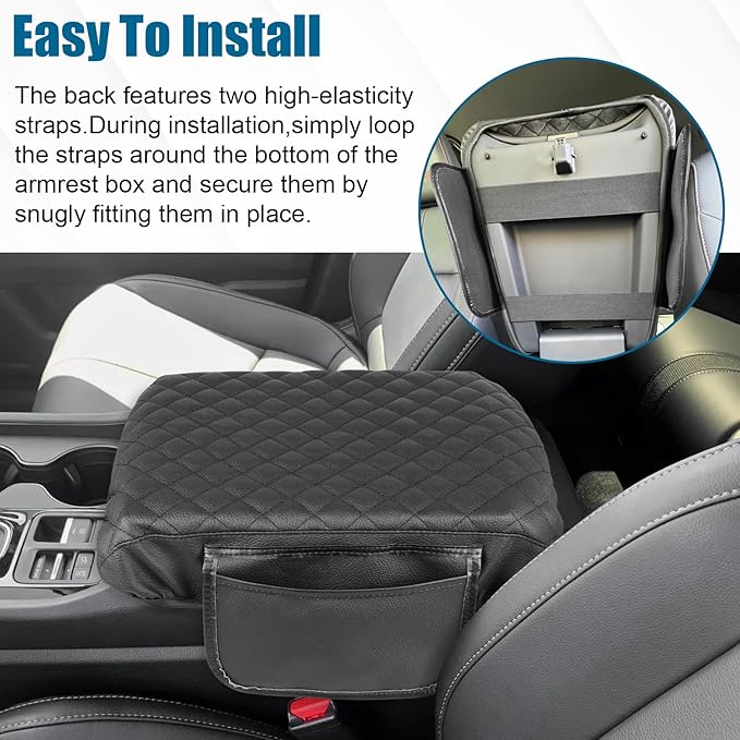 Center Console Armrest Cover Compatible with for 2023-2025 2026 Honda Pilot 2024-2026 Ridgeline Passport Armrest Lid Accessories Middle Console Pad Arm Rest Protector Cushion Pad Cover