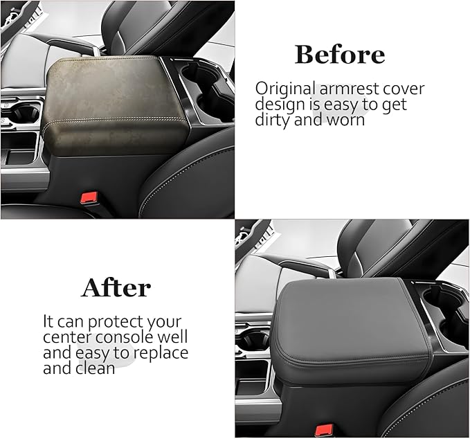 SKTU for 2023-2026 Ford F-250 Armrest Cover for 2023-2026 Ford F-250 Super Duty Center Console Cover 2023-2026 F-250 Super Duty Accessories Console Cushion F250 Seat Box Pad [Durable, Soft]