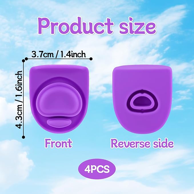 4 Pcs Replacement Rubber Seal Stopper Compatible with Owala FreeSip 16oz 32oz,Bottle Top Gasket Lid for Owala 16/19/24/32/40oz Seal Mouth Cap Silicone Stopper Parts Insert Accessories(Puple)