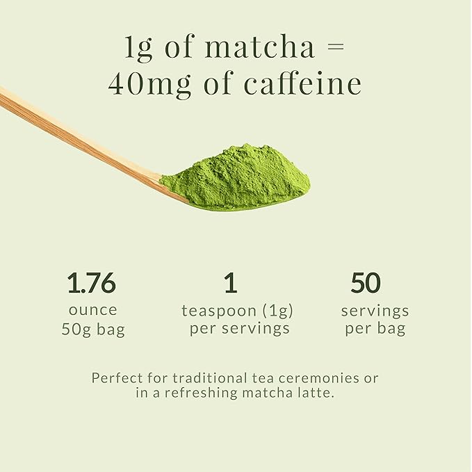 Matcha Sunday Ceremonial Grade Matcha - Kyoto, Japan - Finely Ground Green Tea Powder - Vibrant Green (30g/ 1.06oz) - Tin