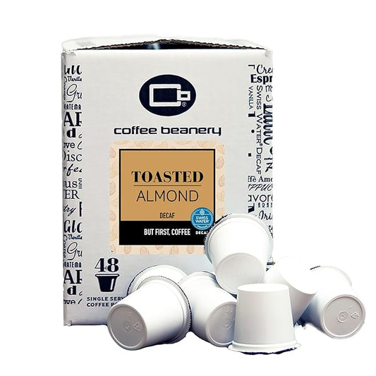 Toasted Almond Decaf Coffee Pods by Coffee Beanery | 192ct Bulk Medium Roast Arbica Coffee