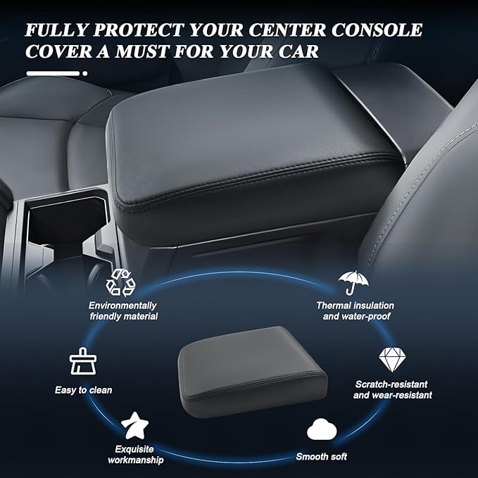 BIBIBO for 2025 2026 Toyota 4Runner Center Console Armrest Cover 2025 2026 Toyota 4Runner Arm Rest Cover 2025 Toyota 4Runner Accessories 2025 4Runner Armrest (Thin)