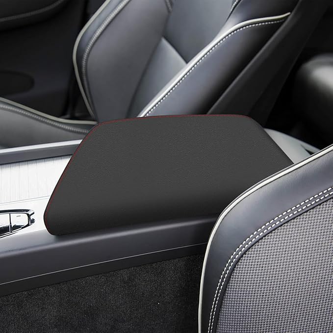 AOMSAZTO Console Covers for 2018-2022 Volvo XC60 Black with red Stiches