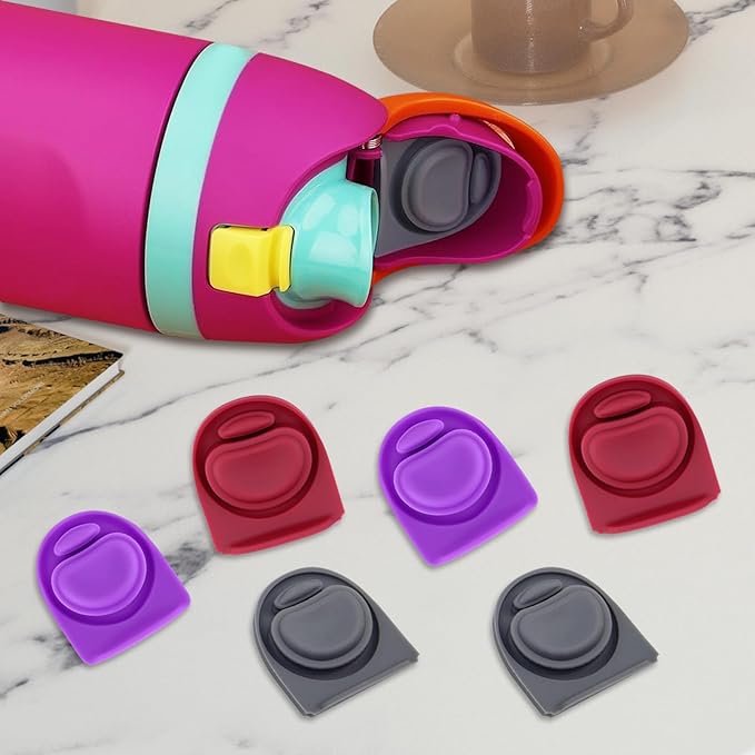 6pcs Rubber Seal Replacement Stopper Compatible with Owala Freesip 24oz 32oz,Water Bottle Top Lid Mouth Cap Insert Spout Gasket Replacement Silicone Parts Accessories for Owala 16/19/24/32/40oz