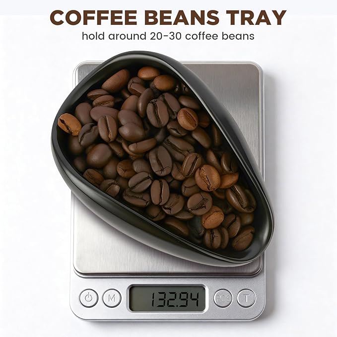 Ceramic Coffee Bean Dosing Cup + Sprayer Gift Set, Spoon Rest, Mini Coffee Spoon Holder for Tea Spoons Stirrers, Coffee Station Decor, Espresso Coffee Bar Accessories & Essentials