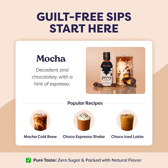 Coffee Concentrate - Cold Brew Coffee, Perfect for Hot or Iced Instant Coffees, Hot Drinks, Cold Brew Concentrate, 5 Pack - Mocha