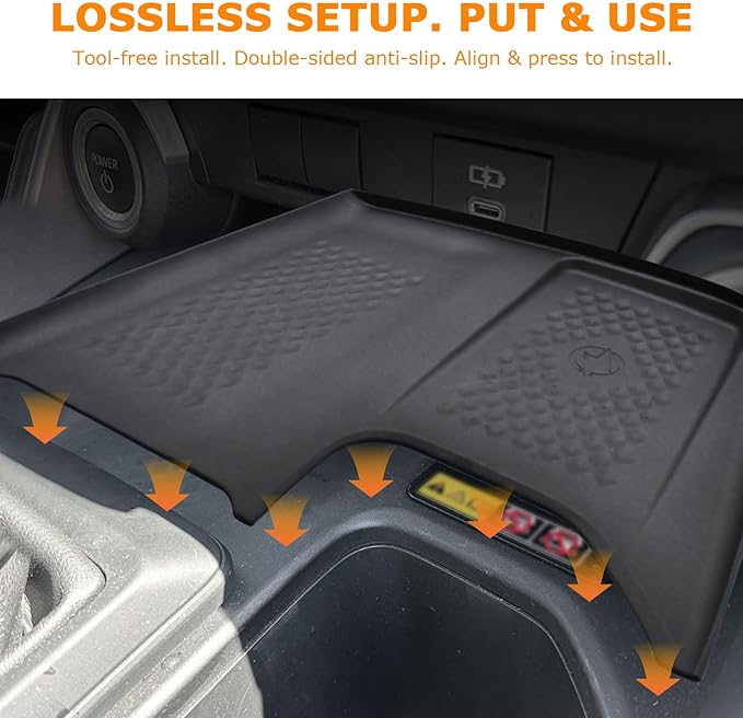 Wireless Charging Anti-Slip Mat for Grand Highlander Accessories 2026 2025 2024 Wireless Charging Pad Fit Toyota Car Accessories Non Slip Mat Cordless Charger Heat Insulating Silicone Material