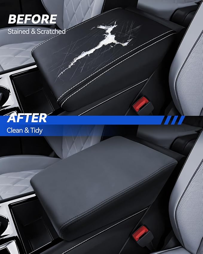 Armrest Cover for 2024 2025 2026 Volkswagen Atlas SE, SE with Technology, SEL, SEL Premium R-Line Accessories Center Console Middle Lid Pad Protector for Car Elbow Rest