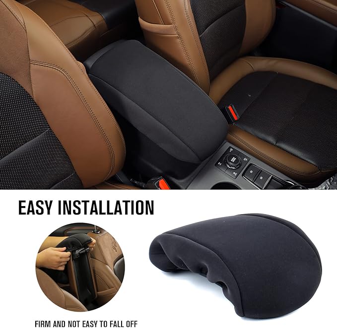 Jimen for Bronco Sport Center Console Cover, Armrest Cover Cushion Pad Protector Compatible with Ford Bronco Sport 2021-2023