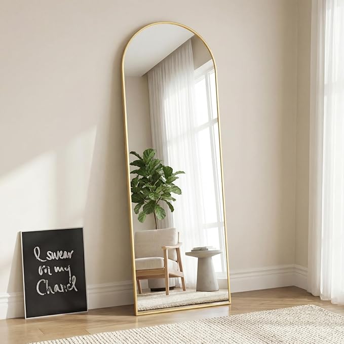 NEWBULIG Full Length Mirror, Upgraded Body Wall Mirrors with Shatter-Proof Glass, Floor Standing Mirror, Home Wall Decor