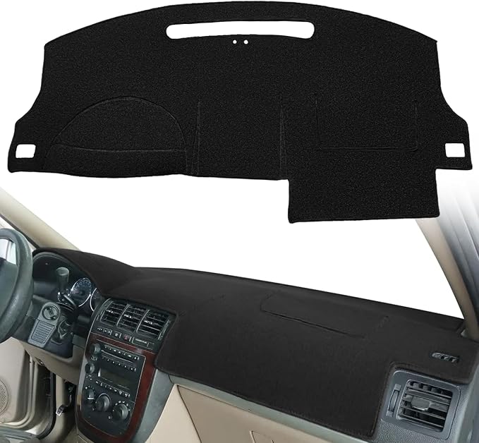 Dash Cover Mat Custom Fit for Chevy Chevrolet Uplander, Pontiac Montana, Buick Terraza, Saturn Relay (Black) K202