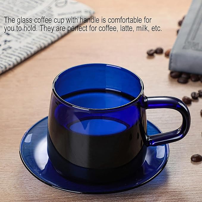 Clear Coffee Mug, Clear Double Wall Glass Coffee Mugs with Handles, Insulated Clear Coffee Cup for Hot Cold Drink, Latte, Tea, Cappuccino, Hot Chocolate, 3 X 2.6 Inches