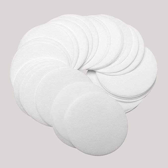 Normcore 55mm Espresso Paper Filters - Replacement Filter Packs - Paper Coffee Filter with Metal Storage Box Compatible with 58mm Portafilters Baskets - 200 Sheets