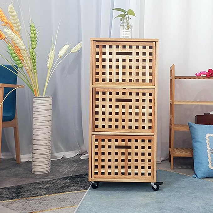 Movable End Table Side Table Coffee Station Table, Coffee Bar Stand Cart with Storage,Coffee Table on Wheels,for Home Kitchen, Entryway, Living Room,Dining Room(41x41x90cm,3 Tier)