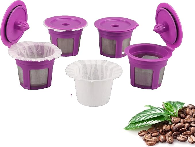 200 Count Coffee Paper Filters Compatible with Keurig Single Serve 1.0 and 2.0, Fits All Brands Reusable K Cup Filters