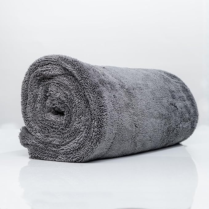 Pittstop Drying Microfiber Towel Large 24x35 Inch 1400 GSM, Edgeless Scratch-Free, Twisted Loop, Super Absorbent, Professional Grade Material, Heavy-Duty, Soft Durable, Car Drying Towel,