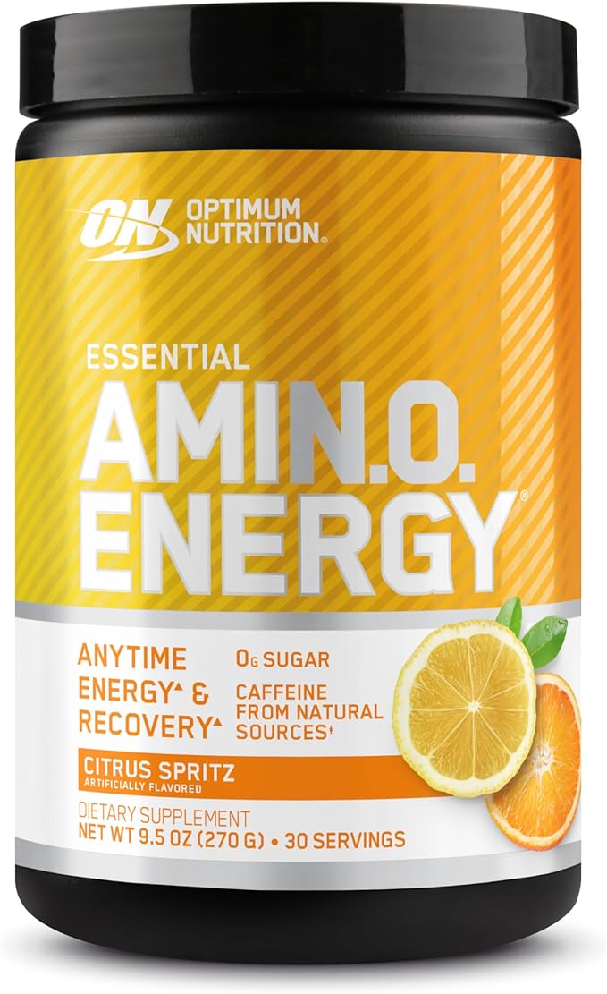 Optimum Nutrition Amino Energy - Pre Workout with Green Tea, BCAA, Amino Acids, Keto Friendly, Green Coffee Extract, Energy Powder - Citrus Spritz, 9.5 Ounce, 30 Servings (Packaging May Vary)