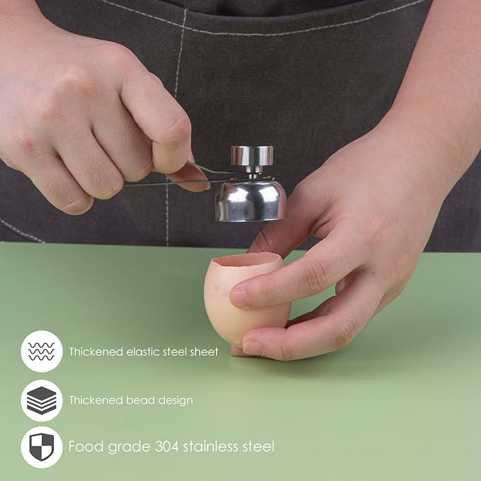 SHIDOW Egg Cracker Topper Set, Soft Hard Boiled Eggs, Egg Cutter, Egg Whacker, Egg Hammer Touch Egg Opener, Egg Separators for Raw, Soft, Hard Boiled Eggs