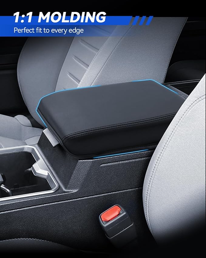 Armrest Cover for 2024 2025 Toyota Tacoma SR /SR5/TRD PreRunner/Limited/Trailhunter/TRD Pro Accessories Center Console Middle Lid Pad Protector for Car Elbow Rest