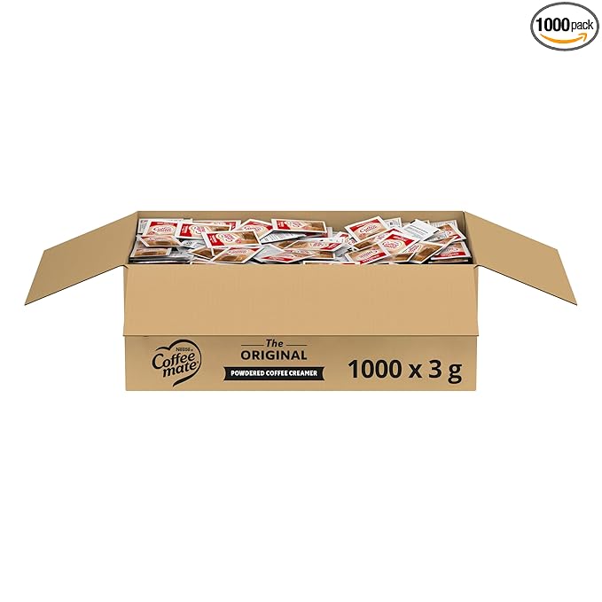 Nestle Coffee mate Coffee Creamer, Original, Non Dairy Powder Creamer Singles Packets, 3g Powdered Packets (Pack of 1000)