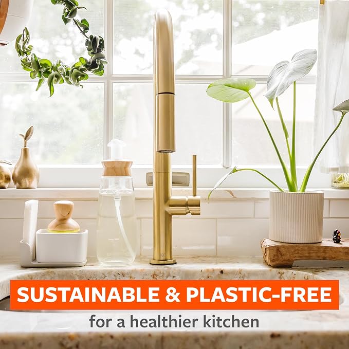 Full Circle 100% Plant-Based Cellulose Sponges – Pack of 3 – Plastic-Free, Natural Sponge, No Microplastics, Safe for Nonstick Cookware
