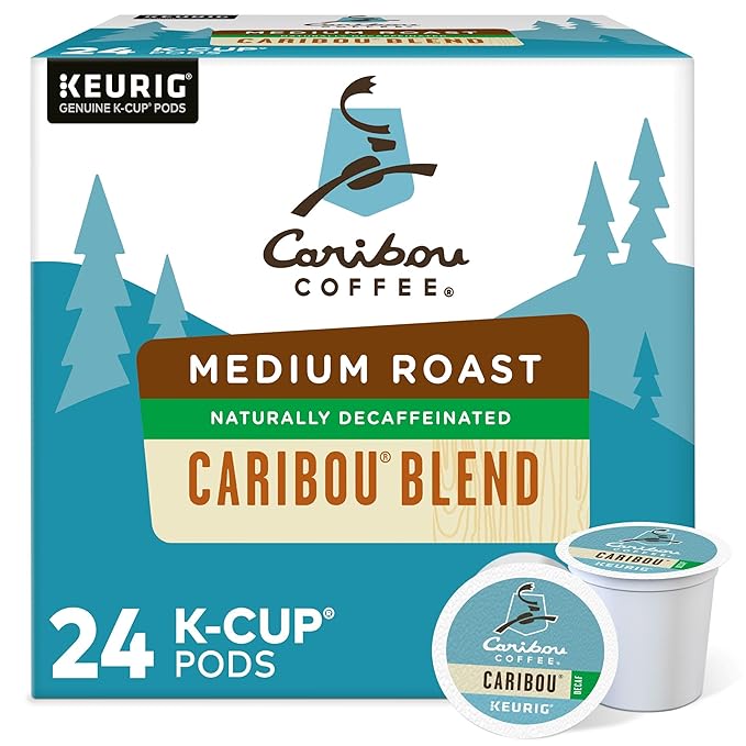 Caribou Coffee Decaf Blend K-Cup, 24 Count (Pack of 1)
