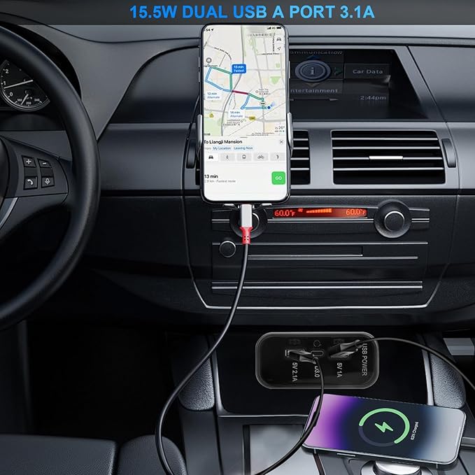 3 Ports 12V RV USB Outlet 45.5W, Gibbab PD3.0 Type-C Quick Charge & Dual A Port 3.1A Panel Wall Mount, Automotive Car Socket Charger Adapter for RV Marine Boat Bus ATV Motorcycle Truck