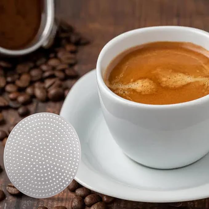 Utoolmart 53mm Espresso Puck Screen, 0.8mm Ultra Thin Coffee Espresso Filter Screen, Mesh Reusable Metal Filter for Espresso Portafilter Filter Basket 54mm (1)
