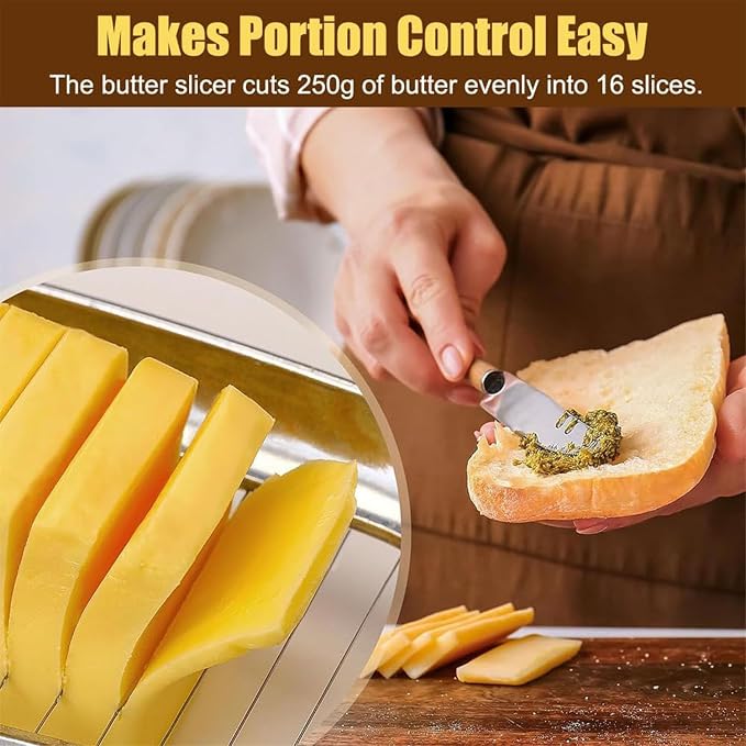 Butter Slicer Cutter,Cheese Cutter for Block Cheeses,Butter,Egg and Soft Fruits
