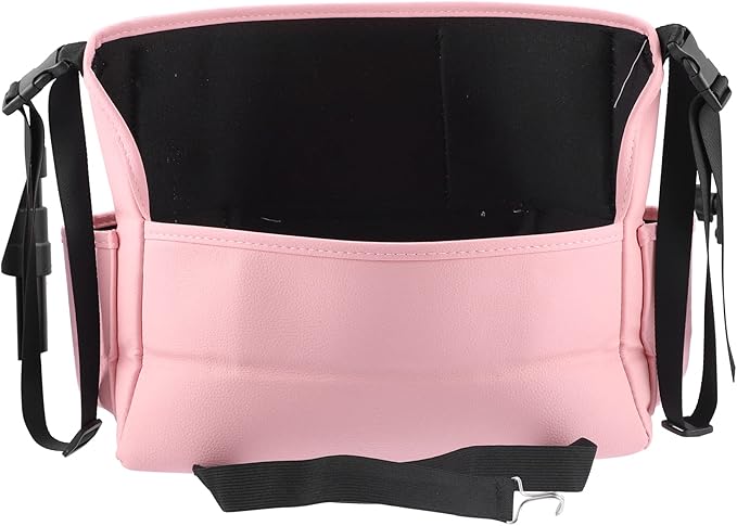 X AUTOHAUX Car Large Capacity Seat Organizer Backseat Multi Pockets Purse Storage Universal Fit for Car Truck SUV 37x25cm Pink