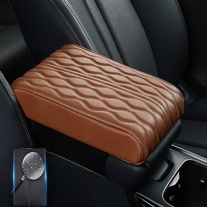 Car Armrest Pad for Mercedes Benz S Class S500 S580 S580e Waterproof Center Console Pad Car Armrest Seat Box Cover Protector Universal Arm Rest Cushion Pads,B